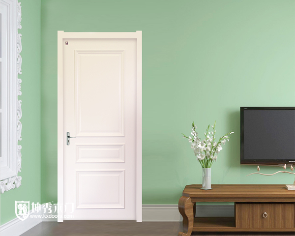 重庆坤秀木门：木门与墙面颜色搭配让房间自然清新